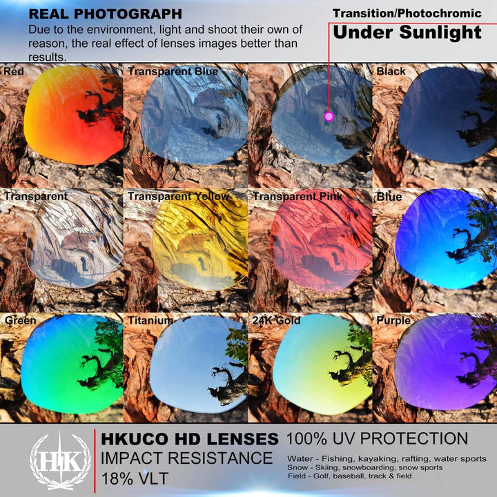 HKUCO Plus Replacement Lenses For Oakley Latch - 4 pair Combo Pack