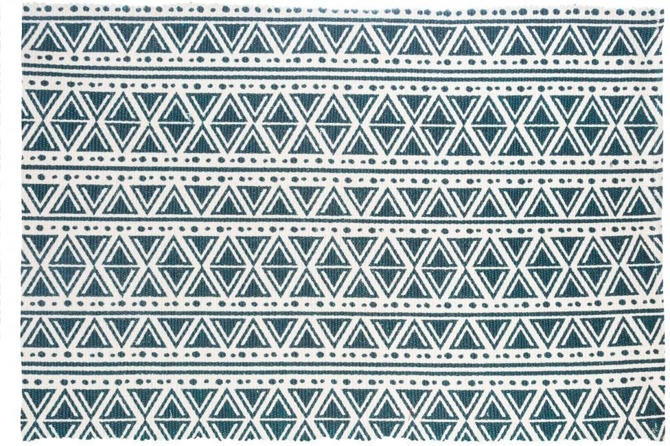 JJA Teppich aus Baumwolle, Bedruckt, 90 x 60 – 6 Verschiedene Modelle, Blau