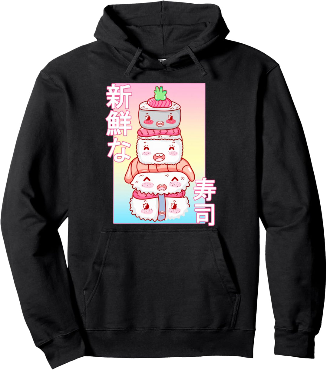 Fresh Sushi 80er 90er Retro Kawaii Japan Japan Pullover Hoodie