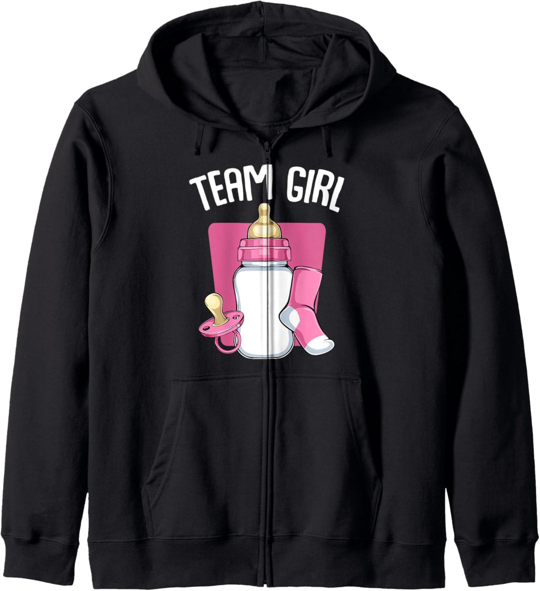 Team Girl Rosa Pink Mädchen Baby Party Windelparty Nachwuchs Kapuzenjacke