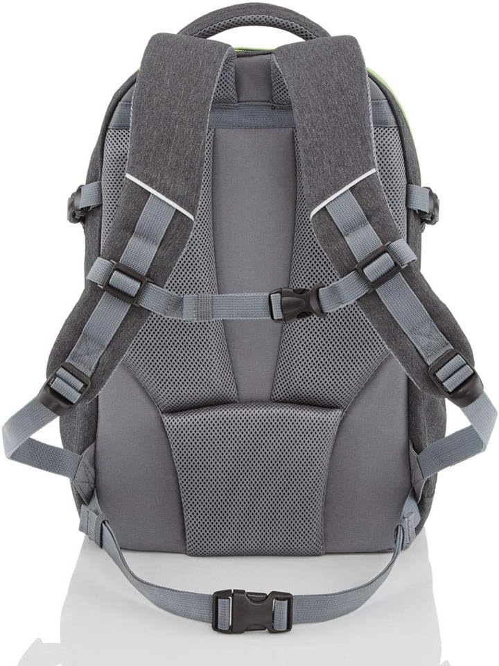 Schulrucksack Travelite Basics ab der 4. Klasse für Mädchen und Jungs (Anthrazit-Neontürkis)