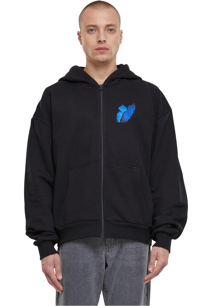 Mister Tee Herren Le Papillon Heavy Oversize Zip Hoody S Schwarz, S Schwarz