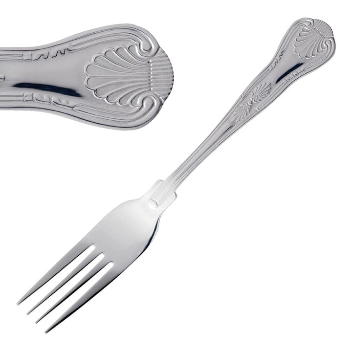 Olympia Kings Besteck Tischgabeln (12er Pack), 205(L)mm, 18/0 Edelstahl, hochglanzpoliert, spülmasch