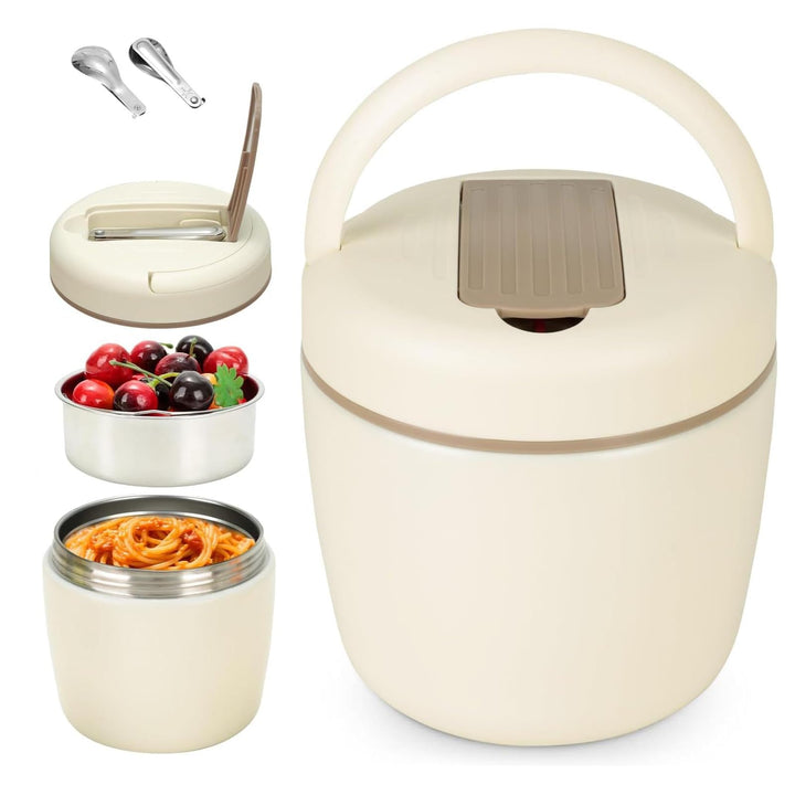 OTraki Thermobehälter Essen 1200ml, Lunchbox Thermo mit Löffel, Wärmebehälter für Speisen Kinder, Ed