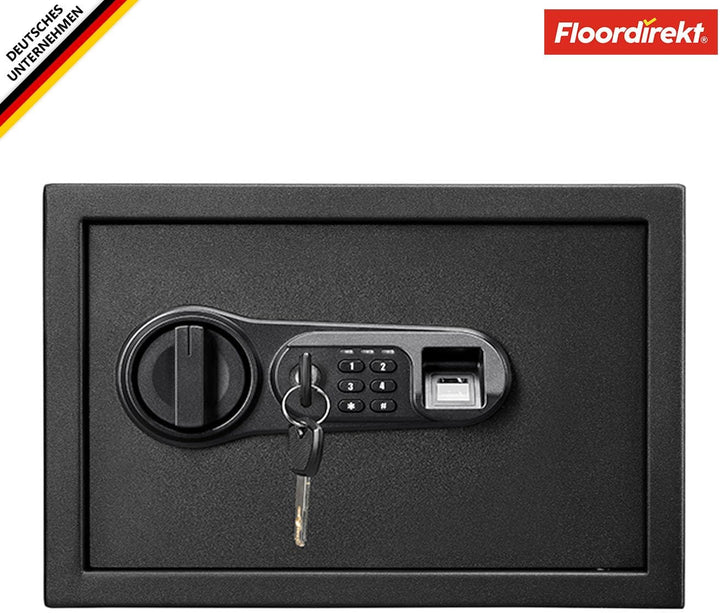 Floordirekt Tresor Catoca 30 x 38 x 30 cm Möbeltresor Safe mit Fingerabdruck Sensor - elektronisches