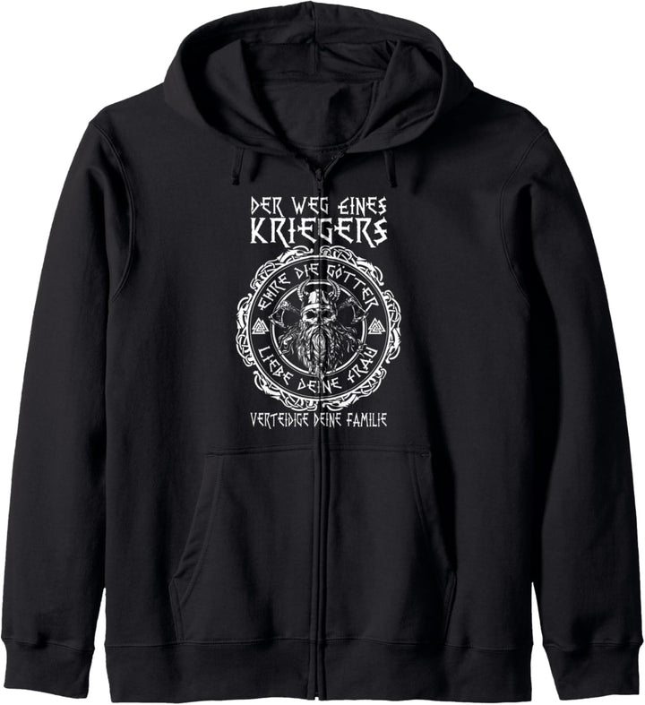 Der Weg eines Wikinger Kriegers - Viking Götter Spruch Kapuzenjacke
