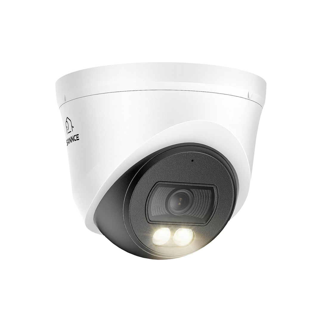 SANNCE 2K PoE Kamera Outdoor 3MP Farbige Nachtsicht Dome Überwachungskamera Aussen mit Audio, Nicht