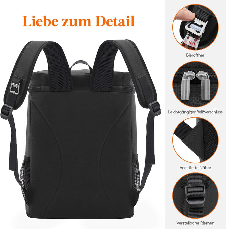 Lifewit 22L Kühlrucksack Auslaufsichere Kühltasche Rucksack wasserdichte Picknickrucksack Isolierte