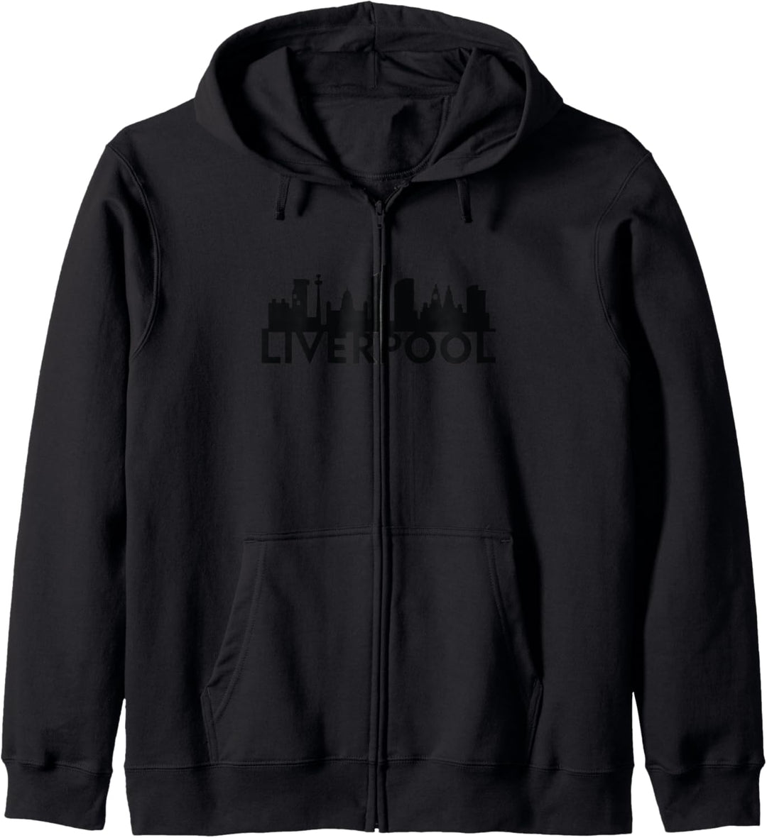 Liverpool England UK City Skyline Silhouette Umrissskizze Kapuzenjacke