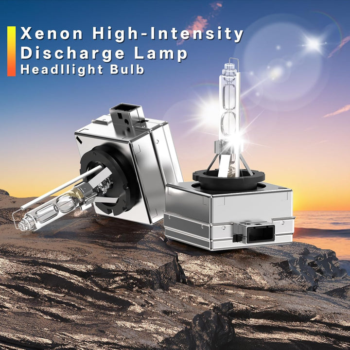 2 Pack D3S Xenon Brenner 6000K Weiss Leicht Bläulich Hervorragende Helligkeit & Sicht Einfacher Einb