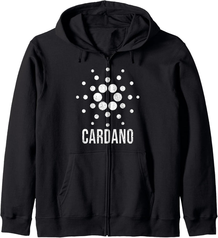 Cardano ADA Blockchain Crypto White Cardano Logo Kapuzenjacke