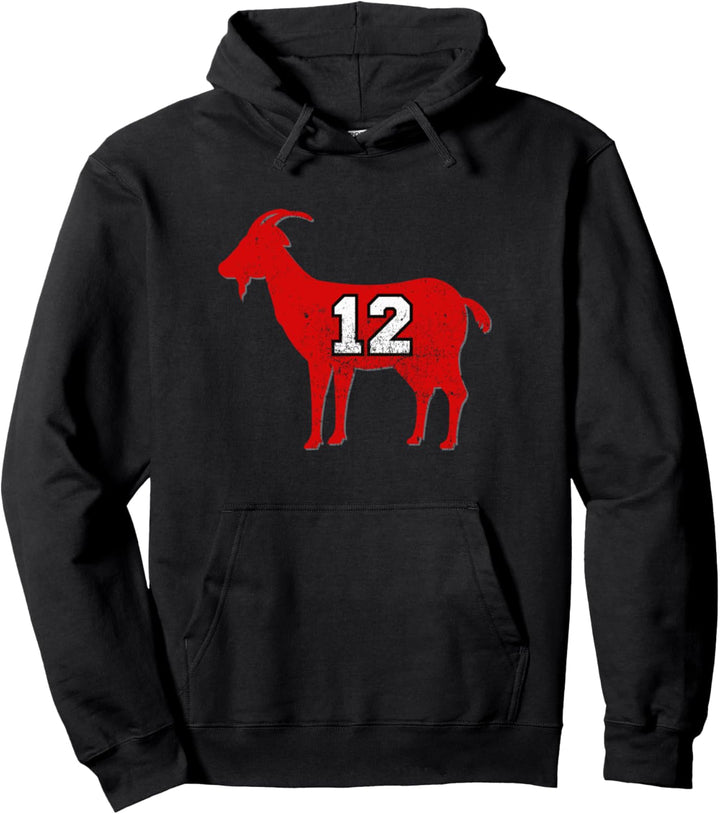 Weinlese Distressed ZIEGE 12 Pullover Hoodie