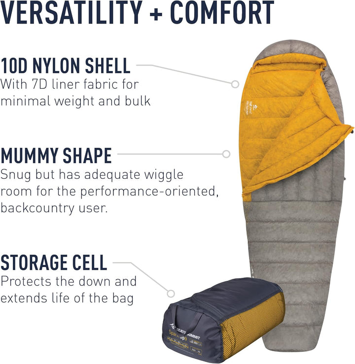 Sea to Summit Spark SPIII -8 Grad - Daunenschlafsack long Zip links, long Zip links