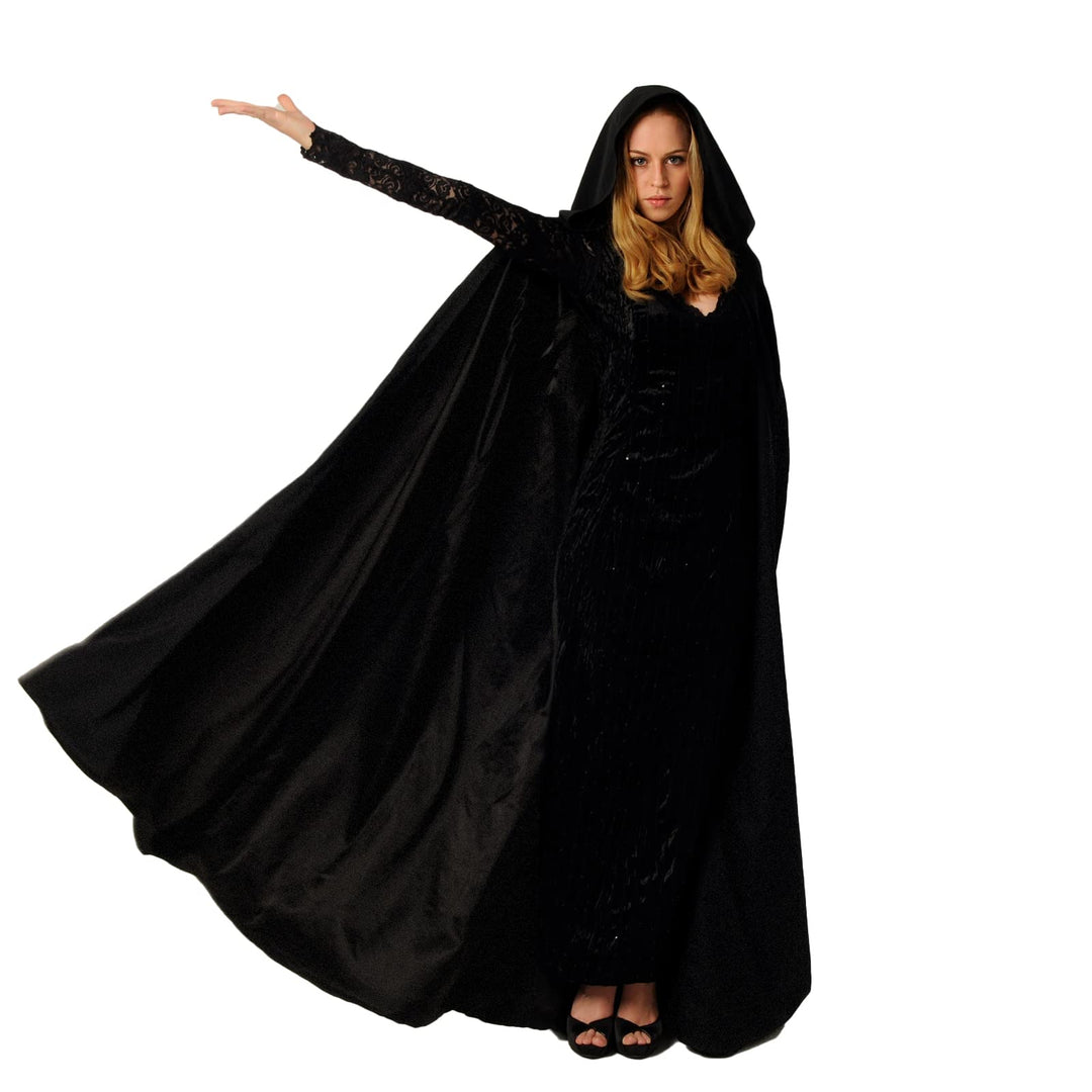 Halloween kostüm, Umhang Halloween Unisex umhang Cosplay kostüm Samt Kapuzenumhang Schwarz XL, Schwa