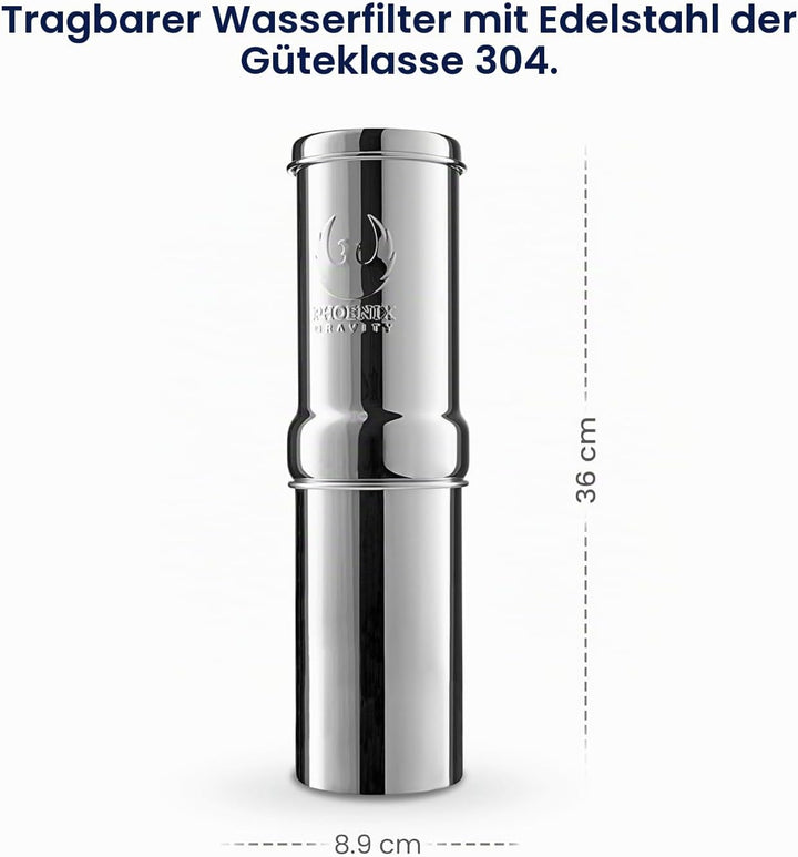 Phoenix Gravity 1 Liter tragbarer Wasserfilter 1 Litre, 1 Litre