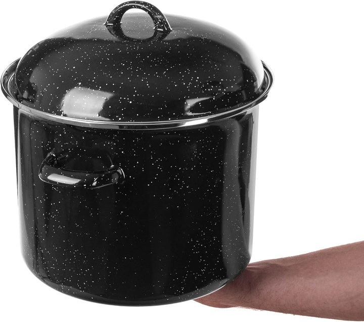 KADAX Einkochtopf 14L mit Einsatz, emaillierter Kochtopf zum Einkochen und Einmachen von Marmelade,