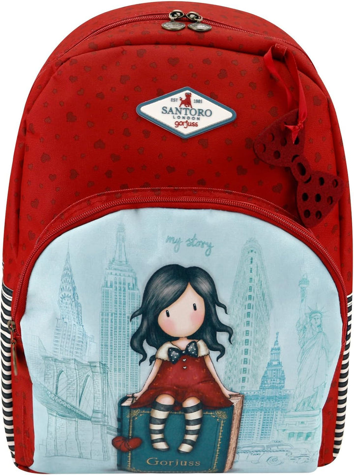 Gorjuss Cityscape My Story Double Zip Rucksack
