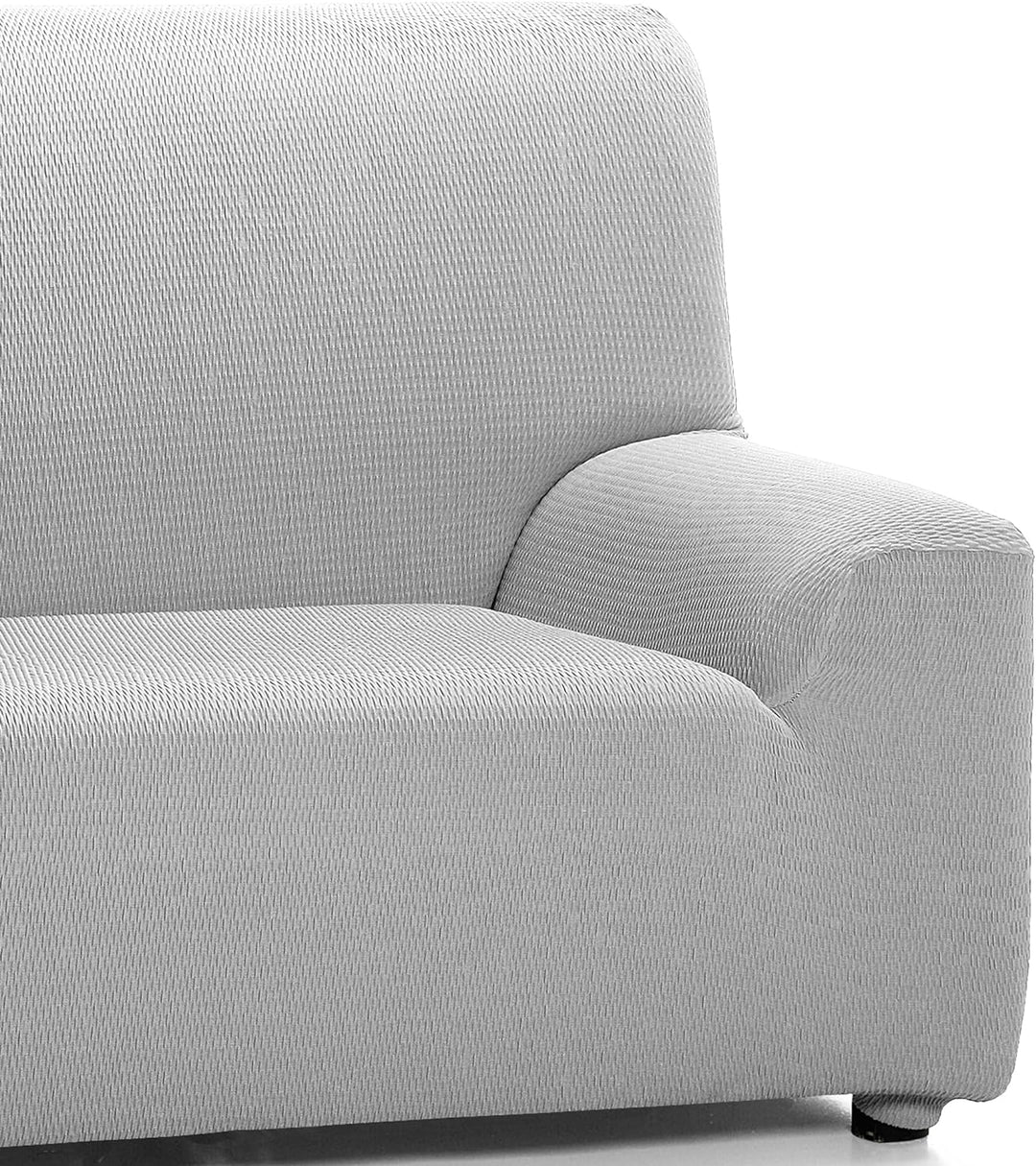 Martina Home Tunez Elastischer Sofabezug, Baumwolle Kunststoff, grau (Alma), 4-Sitzer (220 bis 260 c