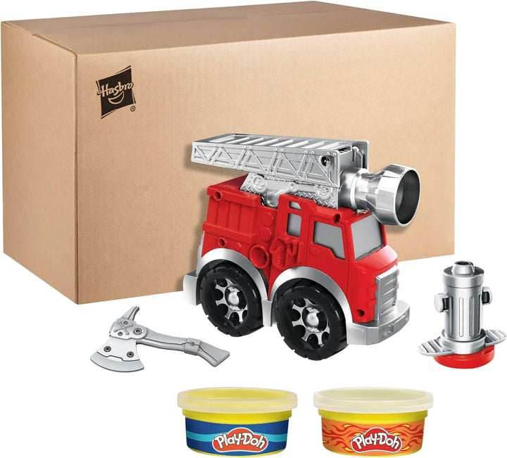 Play-Doh Wheels Kleine Feuerwehr, Spielset für Kinder ab 3 Jahren mit 2 Dosen, F0649, Multi Feuerweh