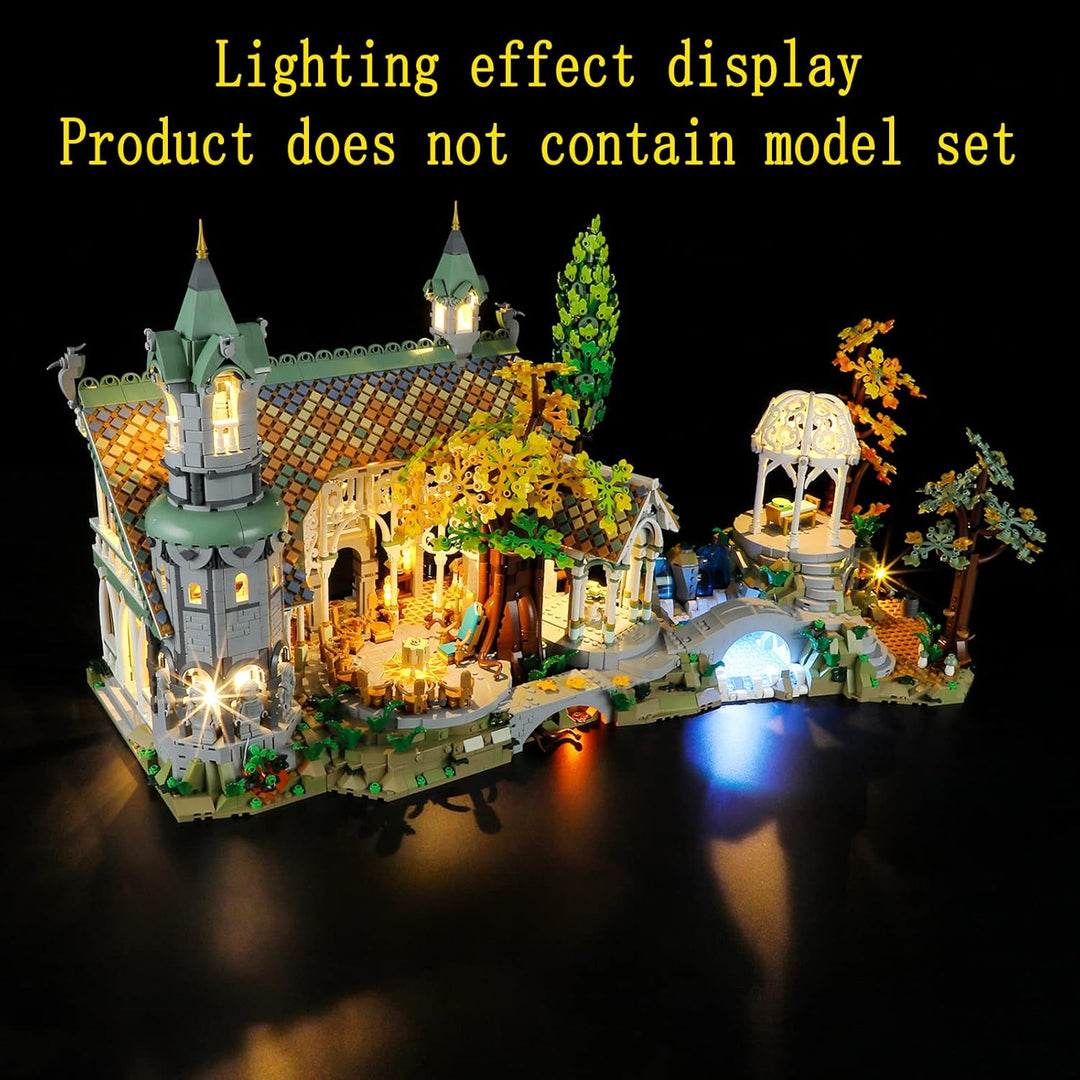 GEAMENT LED Licht-Set Kompatibel mit LEGO DER Herr DER Ringe: BRUCHTAL (Rivendell) - Beleuchtungsset