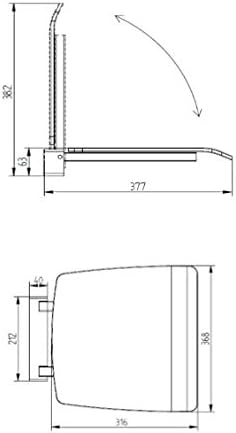 AVENARIUS Design-Klappsitz weiss für die Dusche - Serie free living!