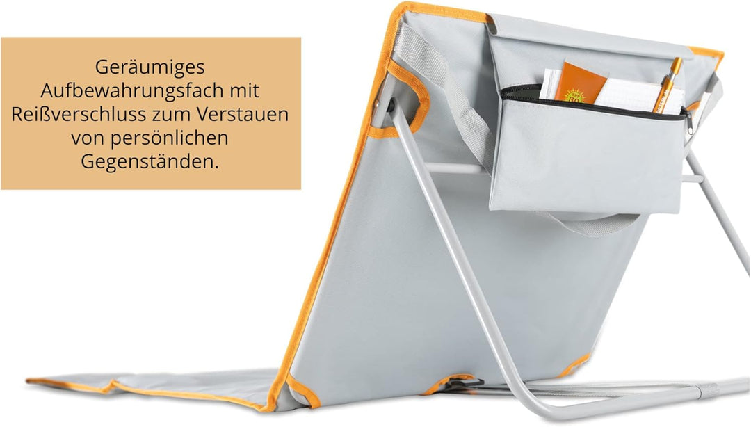 Stagecaptain Shady Layla Strand Set - Strandmuschel mit Erdspiess und Sonnenschirm - Wasserabweisend