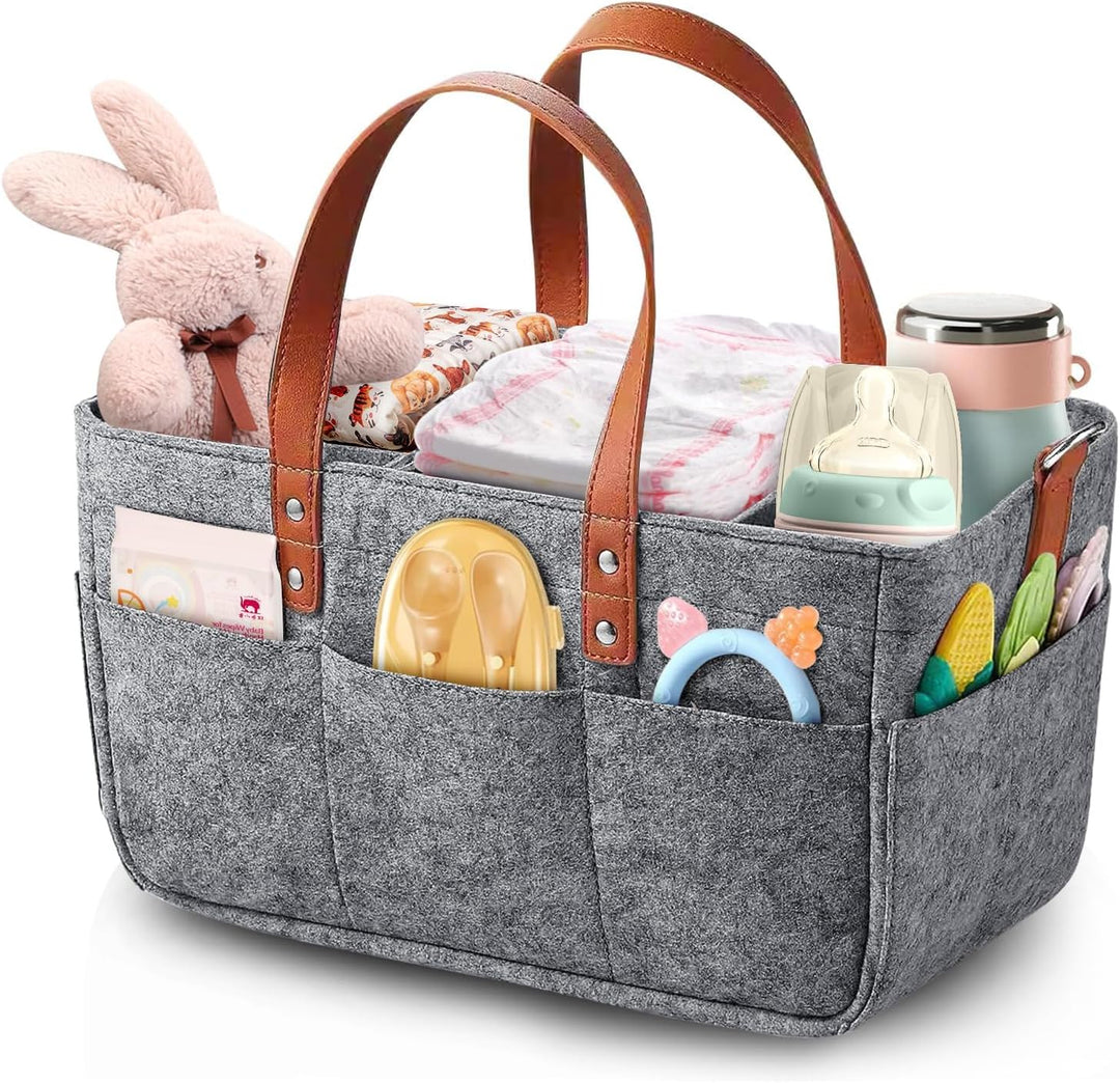 30L Filztasche Einkaufstasche mit Fächern, Filztasche Einkaufskorb Shopper für Outdoor Trips, Pickni