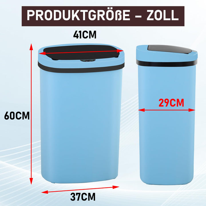 FDW Mülleimer mit Sensor & Deckel, Kunststoff, 50 L Küchenmülleimer, Smart, Automatisch, Berührungsl