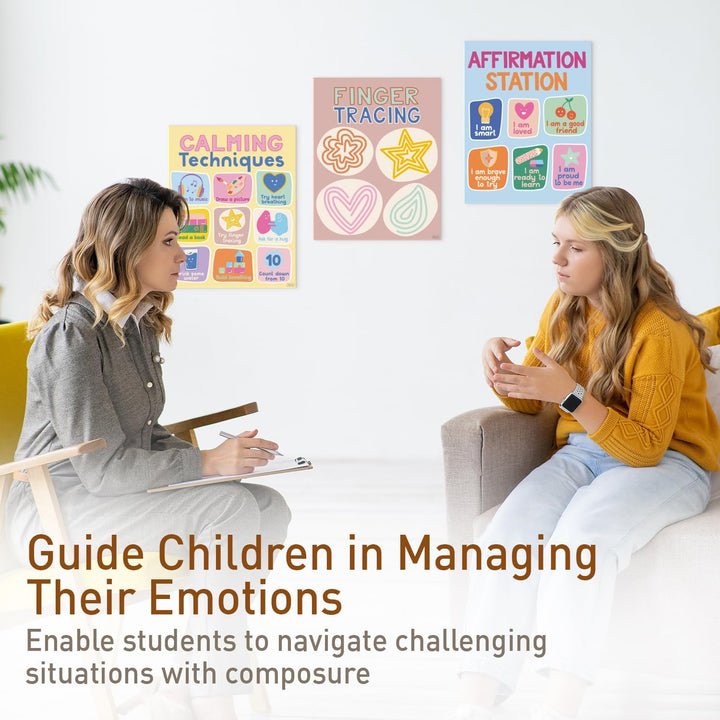 S&amp;O 10er-Set "Calming Corner Classroom Feelings"-Poster – Calming Corner Items – Calming Corner Item