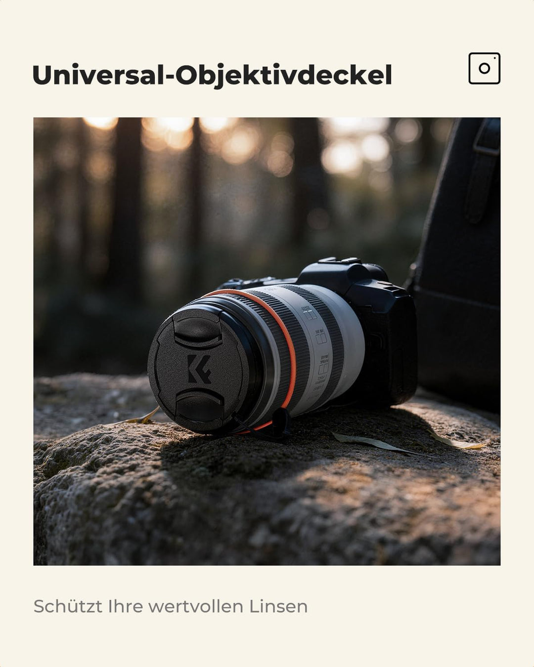 K&F CONCEPT Black Mist 1/8 Filter 52mm mit Objektivdeckel, Reinigungstuch, Schutzfilter mit Optische
