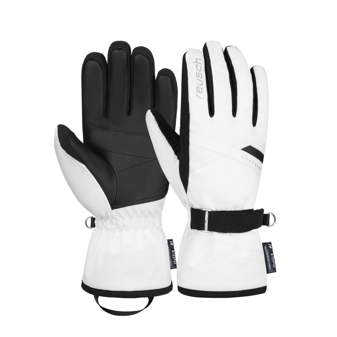Reusch Damen Handschuhe Helena R-tex Xt Extra Warm, Wasserdicht, Atmungsaktiv 7 Weiss / Schwarz, 7 W