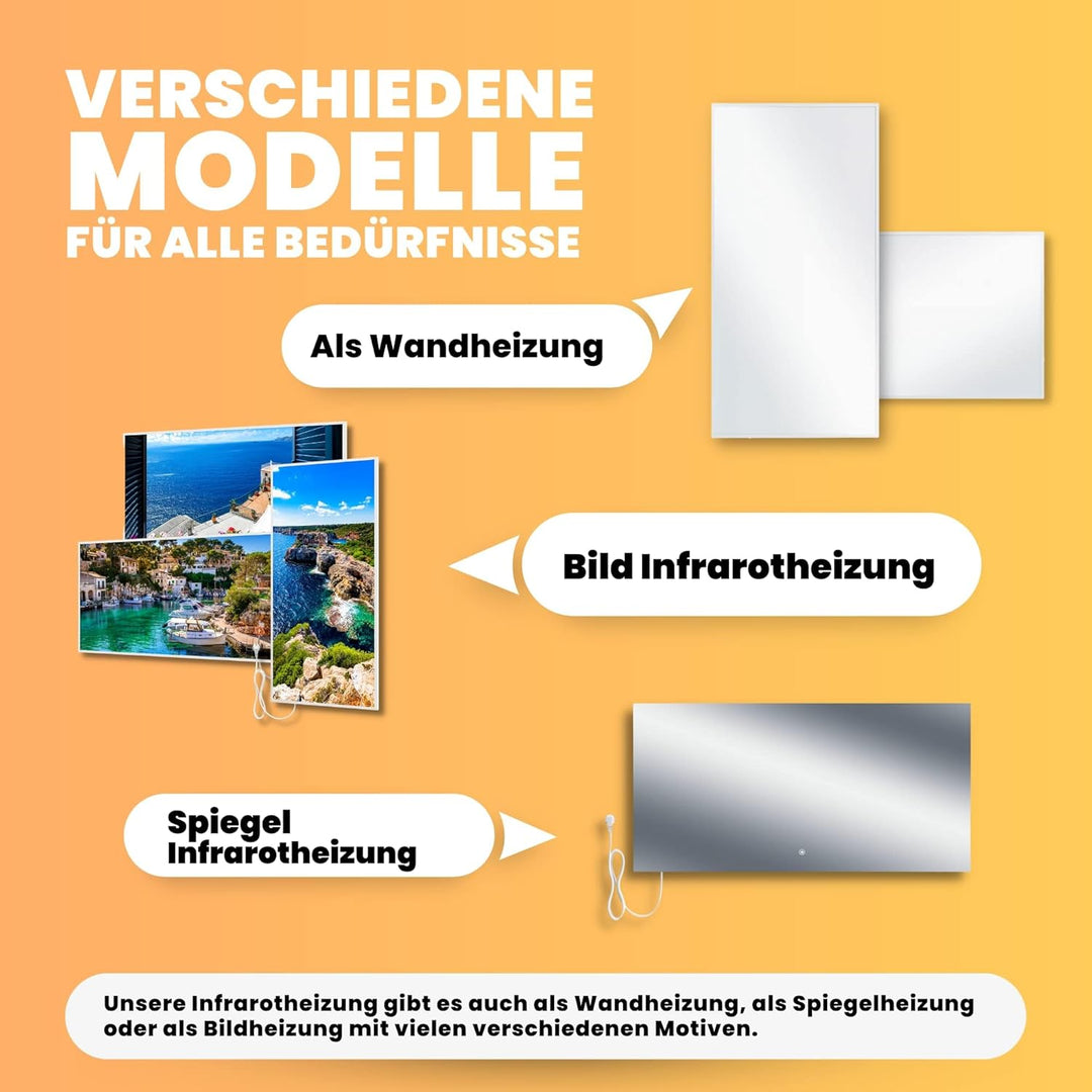 BR Bringer Infrarotheizung Standgerät - 700 Watt - Energiesparend - Mobile Elektroheizung mit Standf