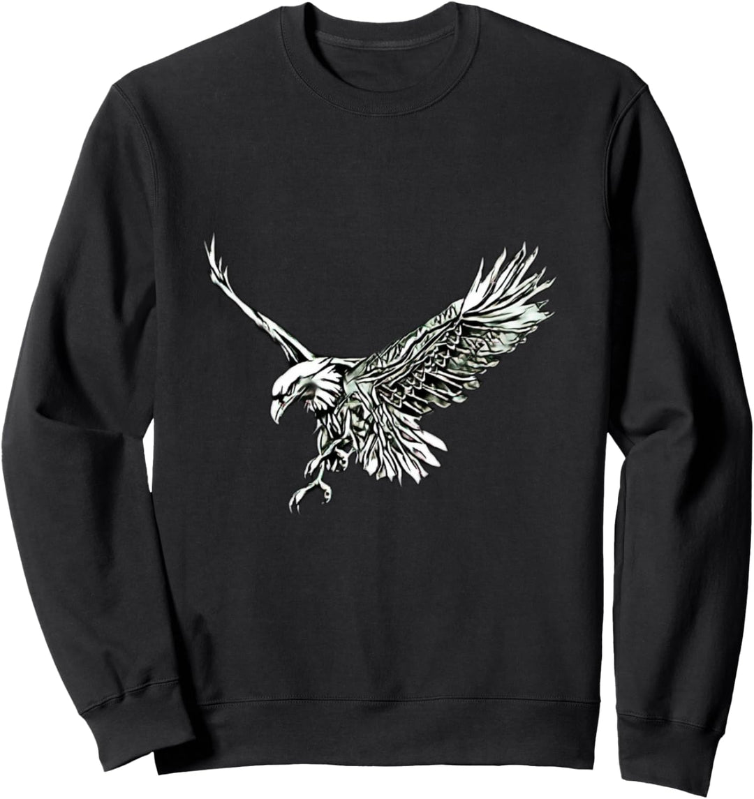 Adler Raubvogel Motiv Vögel Tiere Krallen Schnabel Design Sweatshirt