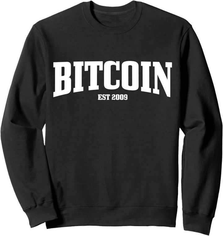 Bitcoin Est. 2009 Kryptowährung BTC Logo Krypto Trader Sweatshirt