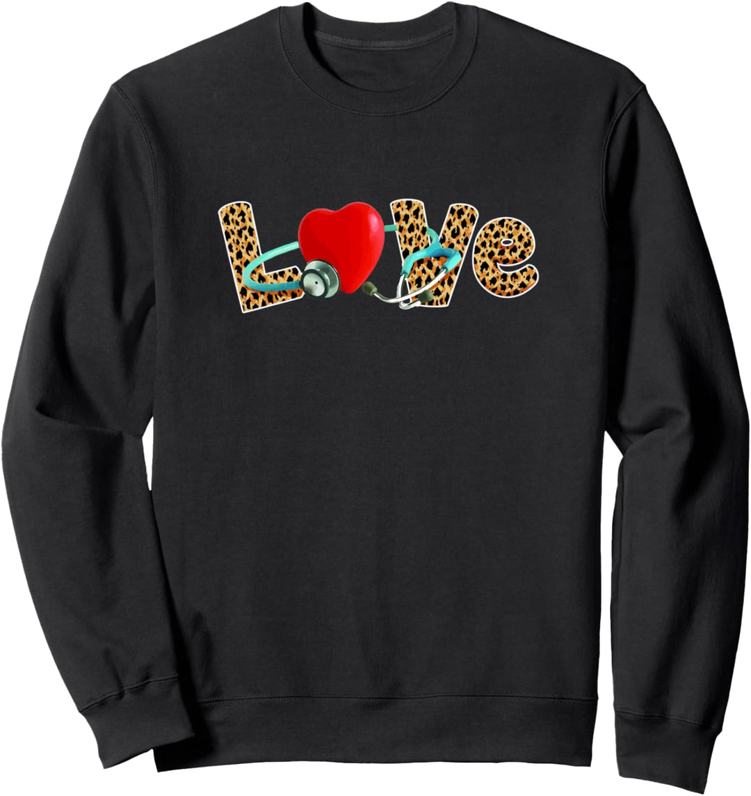 Nurse Life Nursing ER RN LPN Leopard - Emergency Nurses Day Sweatshirt