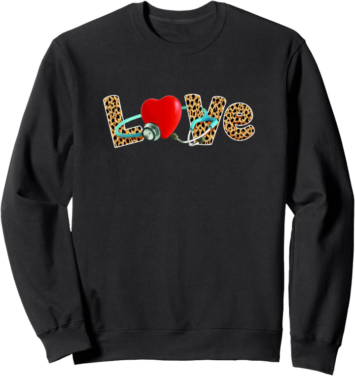 Nurse Life Nursing ER RN LPN Leopard - Emergency Nurses Day Sweatshirt