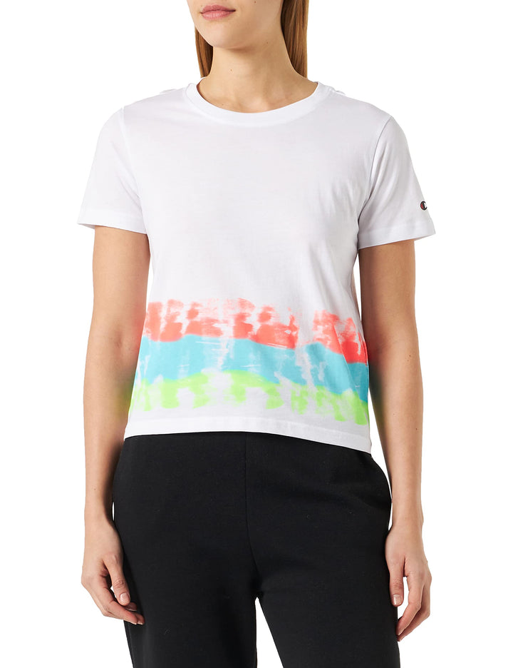 Champion Damen Legacy Color Ground Croptop S/S T-Shirt M Weiss, M Weiss