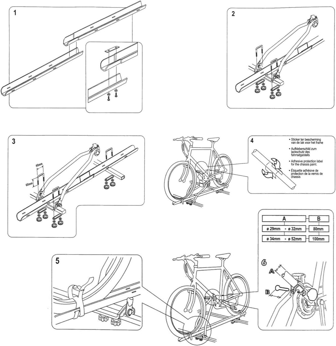 Pat Fahrradträger Dachträger mit Rahmenbefestigung abschliessbar inkl Befestigung (2), 2