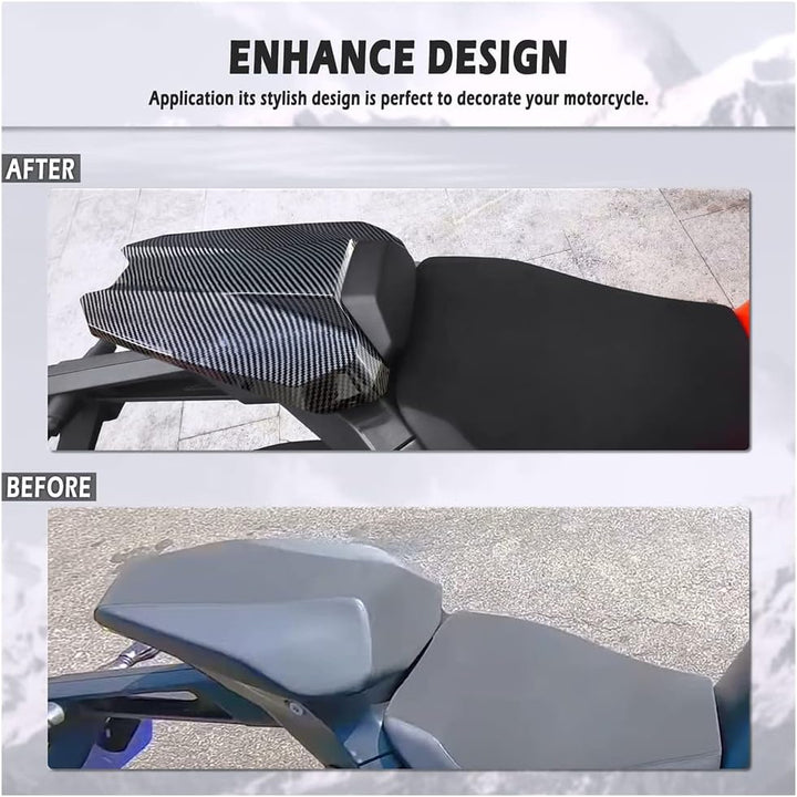 Fayedenicy Motorrad Hinten Sozius Sozius Solo Sitzabdeckung Gugel Heckverkleidung Heckabschnitt Buck