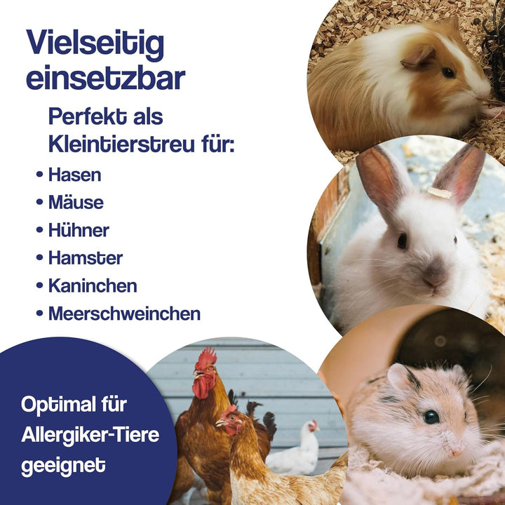 Bio Miscanthus Einstreu grob - Staubarm &amp; Saugstark - Einstreu für Kleintiere wie Kaninchen, Meersch
