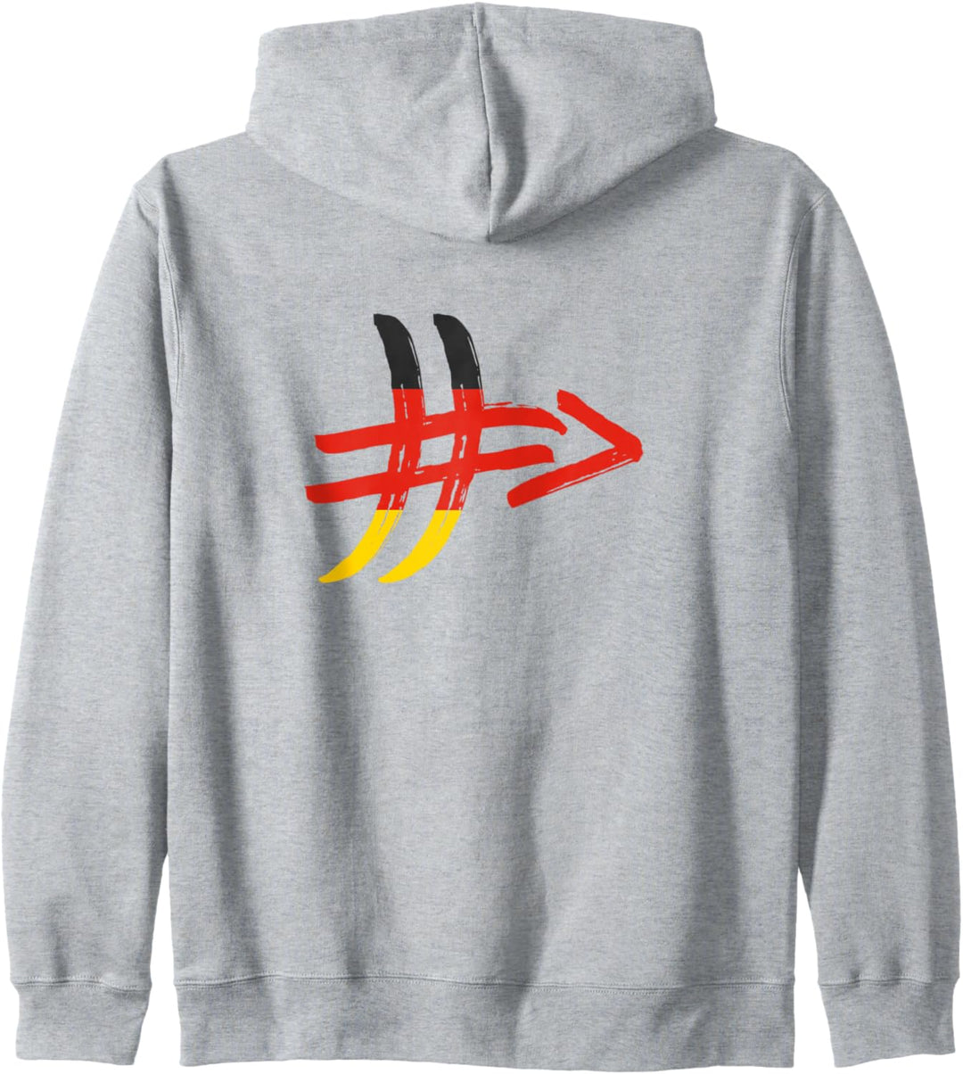 Deutschland Rautenpfeil Hashtag # Fanartikel EM WM Turnier Kapuzenjacke