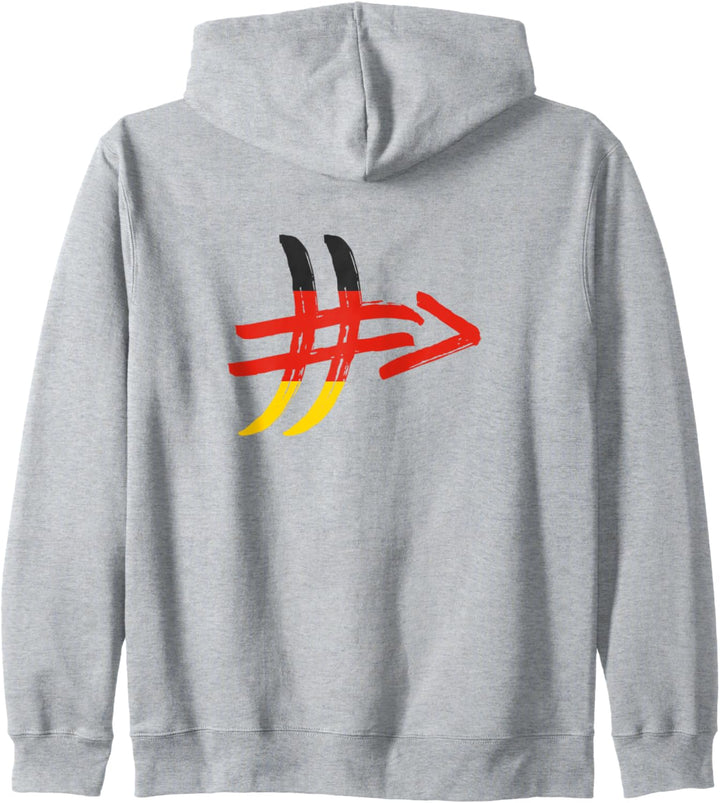 Deutschland Rautenpfeil Hashtag # Fanartikel EM WM Turnier Kapuzenjacke