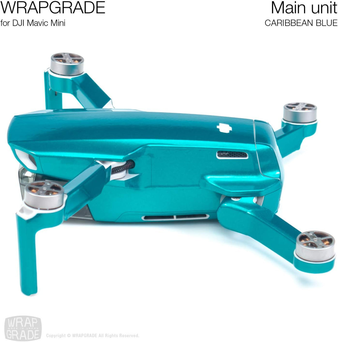 WRAPGRADE Skin kompatibel mit DJI Mavic Mini (Caribbean Blue), Caribbean Blue