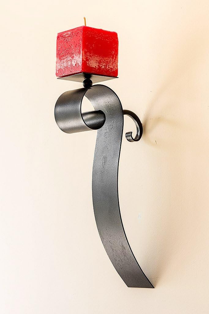Wandleuchter Rocca 31 cm Wandkerzenhalter aus Metall Kerzenhalter Antik Leuchter