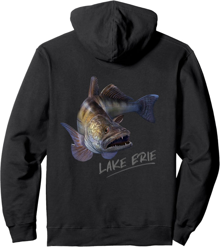 Zander Angler Lake Erie Raubfische angeln Pullover Hoodie