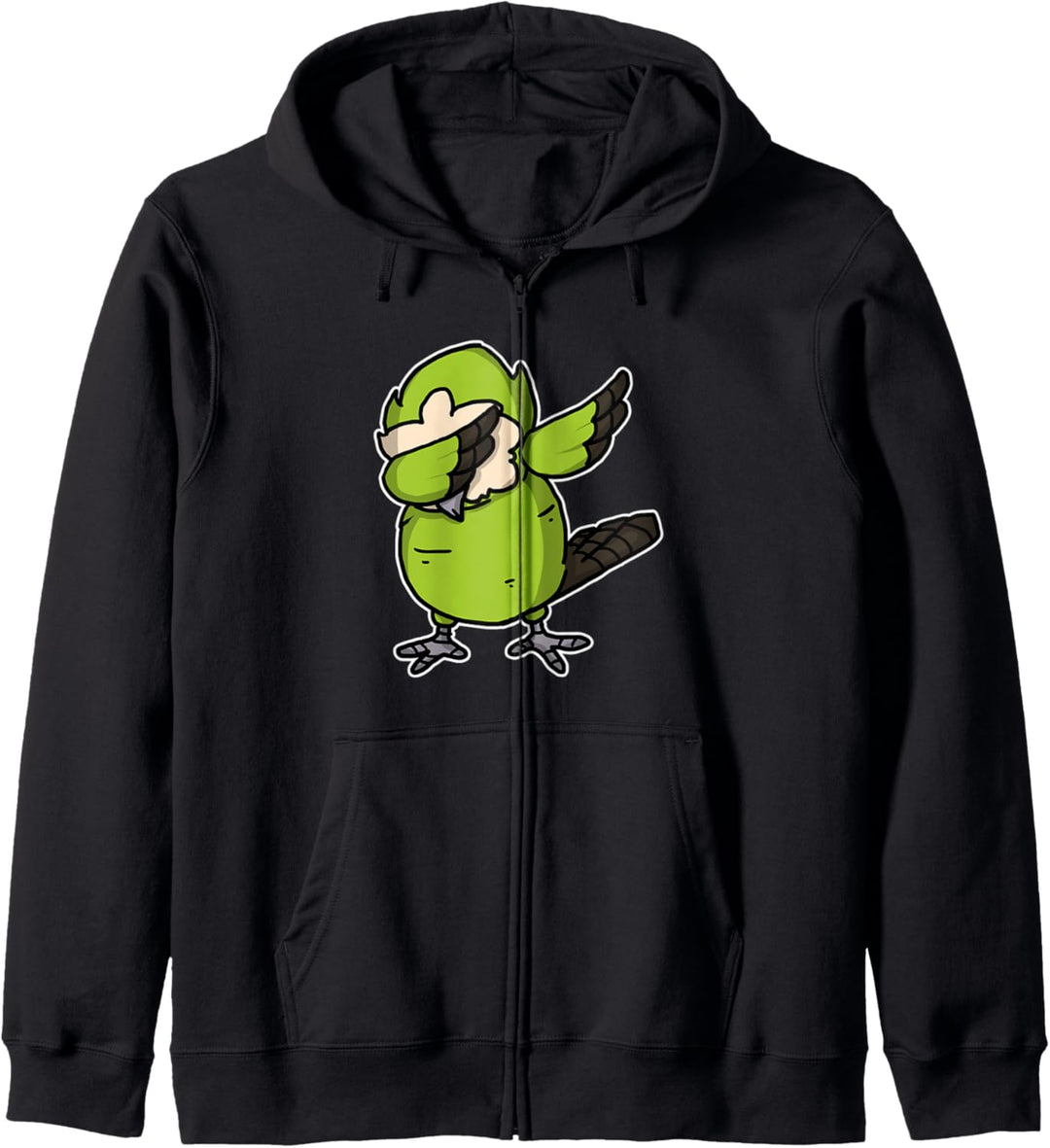 Lustiges Dabbing Kakapo Geschenk Grüner Papagei Dab Dance Kapuzenjacke