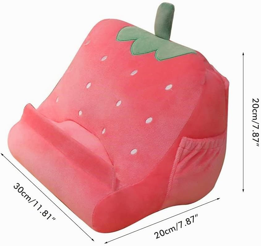 Roexboz Tablet Halter Kissen, Lesekissen, Leseständer, Obstkissenhalter, Plüschhalter für Bett Sofa