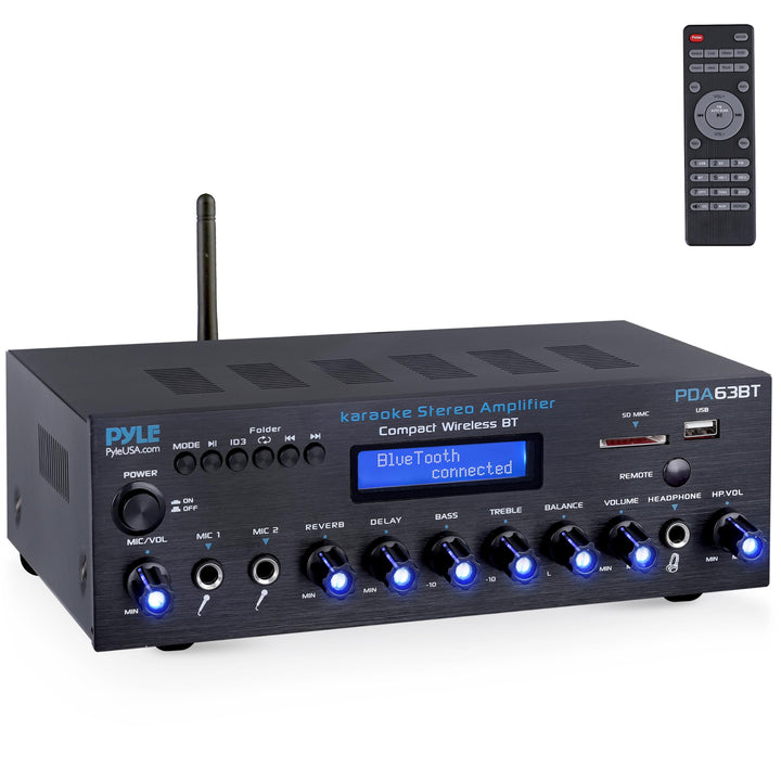 Pyle Verstärker, AV Receiver, Mini Verstärker, Stereo, Bluetooth, 200W-Amplifier, Stereo Receiver –