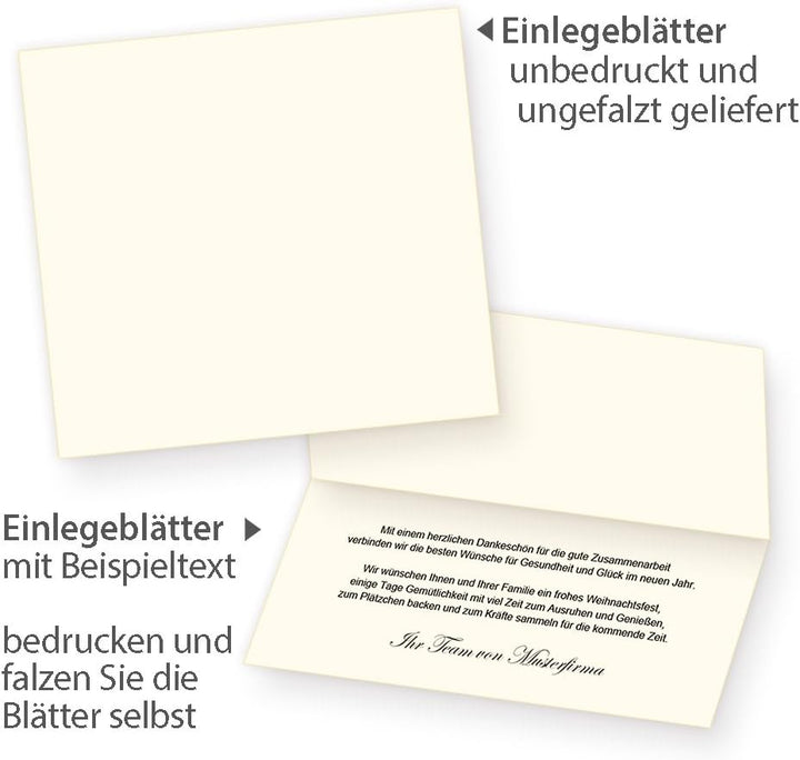 tatmotive 25-er Set Weihnachtskarten Klappkarten Grusskarten Set Motiv Winteridylle Jäger Jagd Frohe