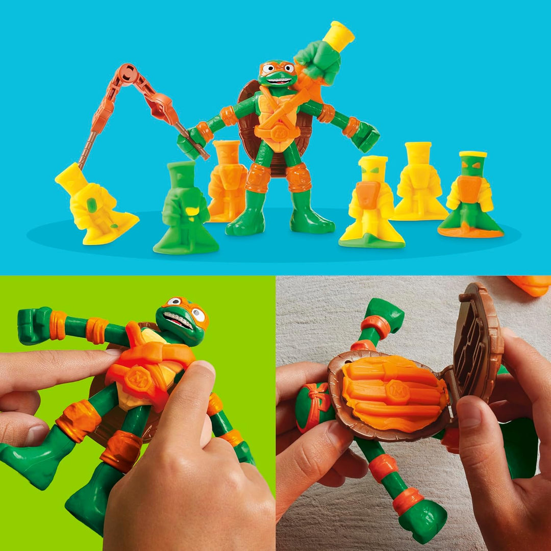 Play-Doh Teenage Mutant Ninja Turtles Pizza Spielset mit Pizzaofen, 4 Dosen Knete und Action-Figur,
